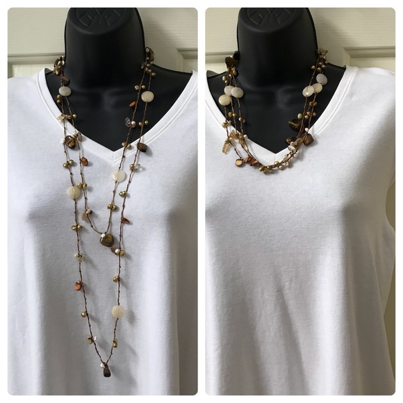 64” Semi Precious Gemstones Necklace - Picture 1 of 4